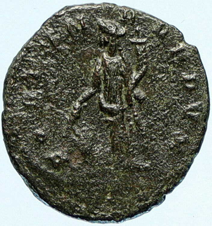 CLAUDIUS II Gothicus 268AD Authentic Ancient Roman Coin Fortuna Luck i97374