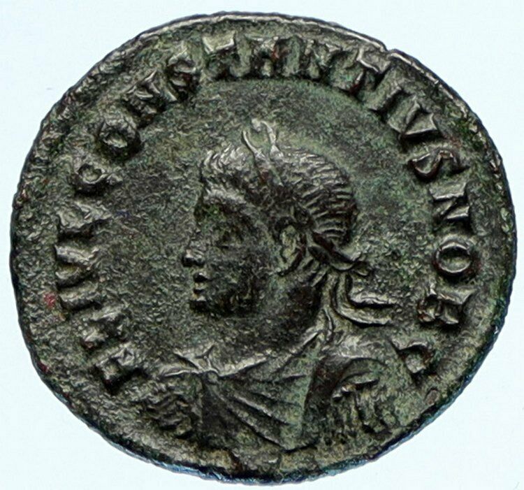 CONSTANTIUS II Authentic Ancient 325AD Old Roman Coin LEGIONARY CAMP GATE i97381