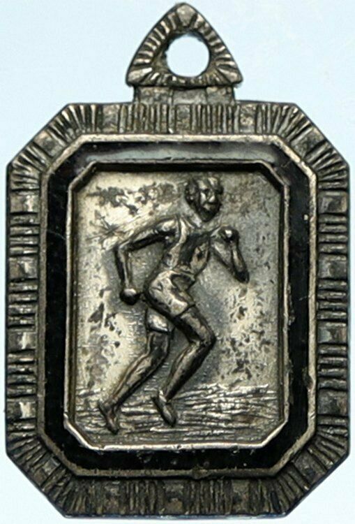 1932 USA UNITED STATES Old INTERSTATE TRACK & FIELD Mile Silver Medal i100027