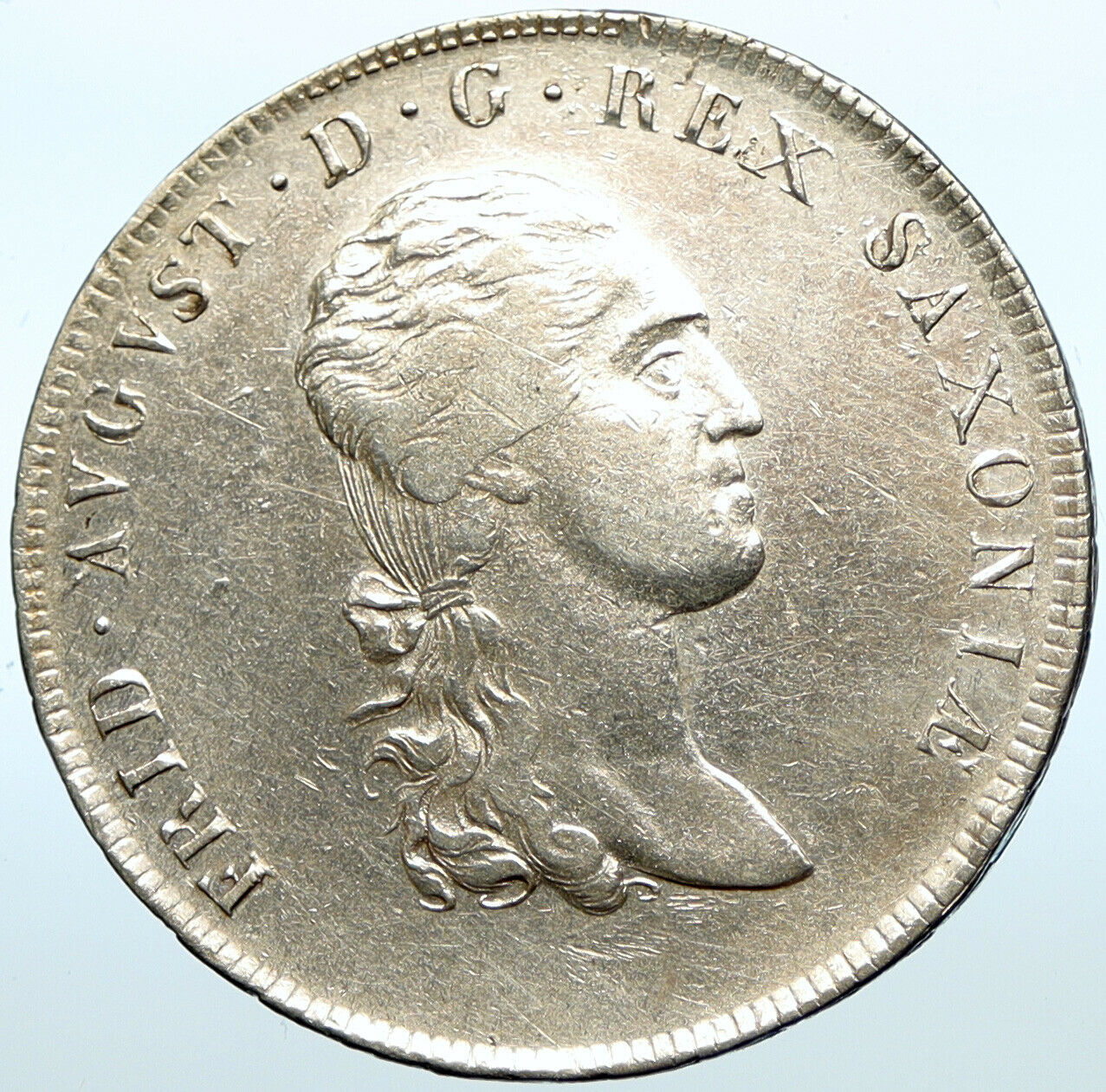 1812 German States SAXONY KING FRIEDRICH AUGUST I Old Silver Thaler Coin i100418