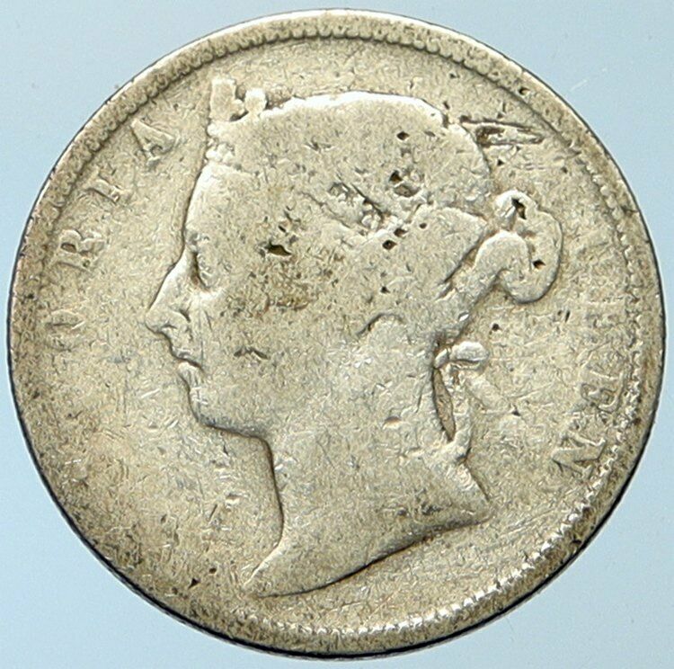 1894 BRITISH HONDURAS COLONY Queen Victoria ANTIQUE Silver 25 Cents Coin i100298
