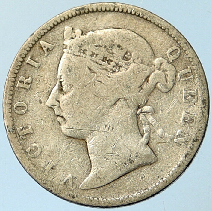 1894 BRITISH HONDURAS COLONY Queen Victoria ANTIQUE Silver 25 Cents Coin i100300