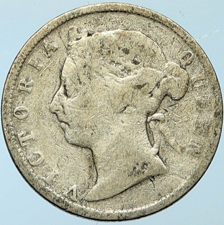 1897 BRITISH HONDURAS COLONY Queen Victoria ANTIQUE Silver 25 Cents Coin i100299