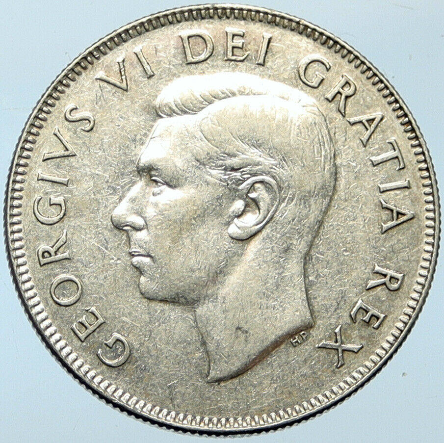 1950 CANADA UK King GEORGE VI Lions Crown Large Old SILVER 50 Cents Coin i100291