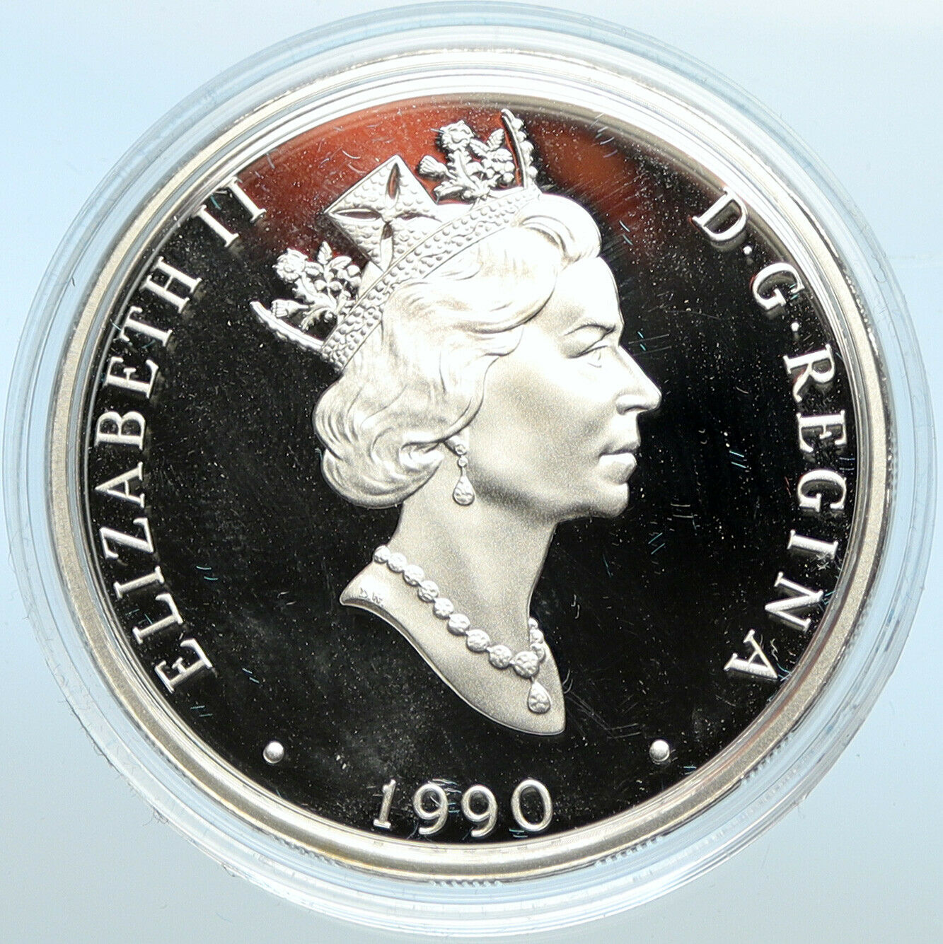 1990 CANADA Queen Elizabeth II AVRO ANSON HARVARD Proof Silver $20 Coin i100351