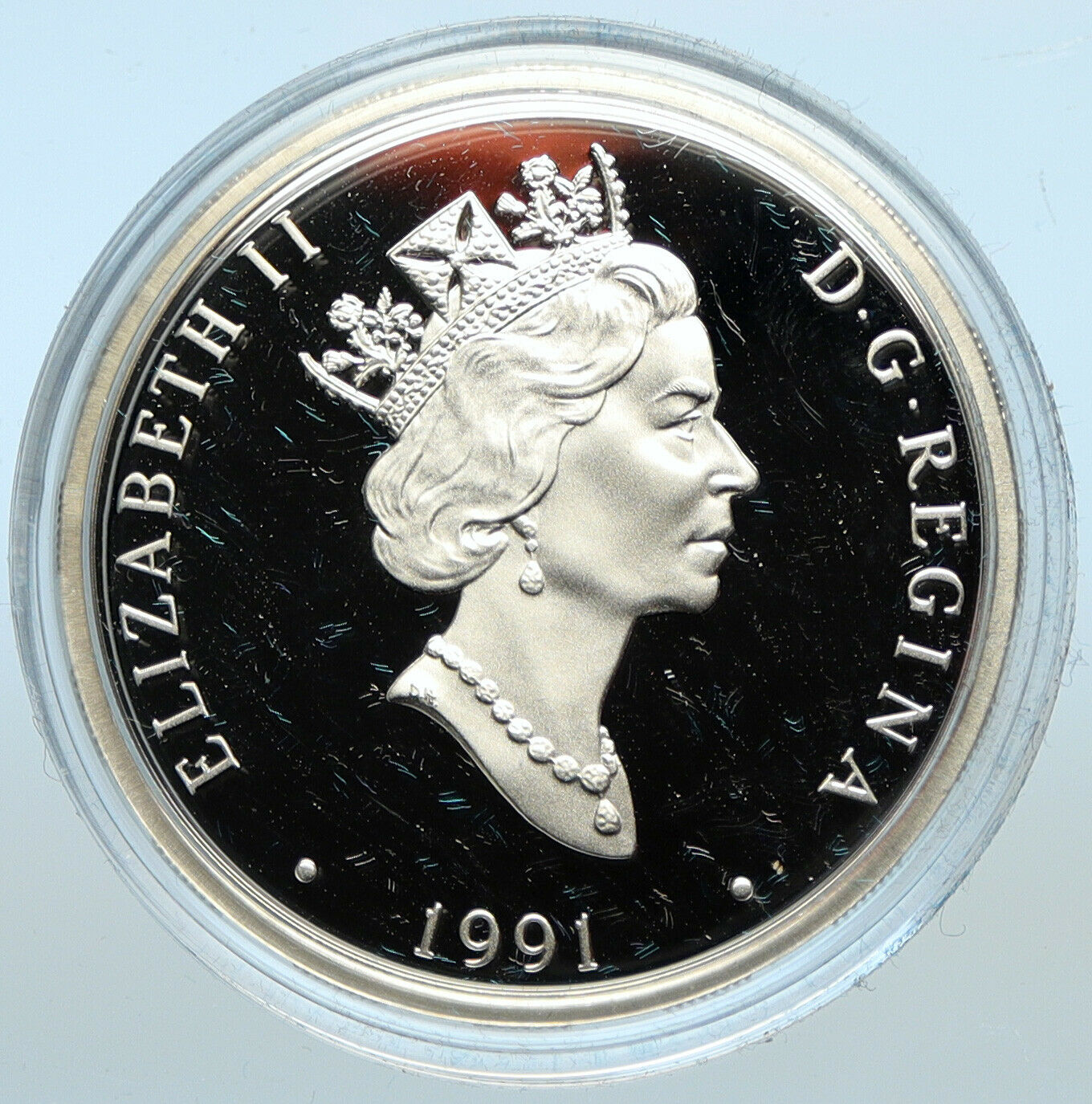 1991 CANADA Queen Elizabeth II DE HAVILAND BEAVER Proof Silver $20 Coin i100354