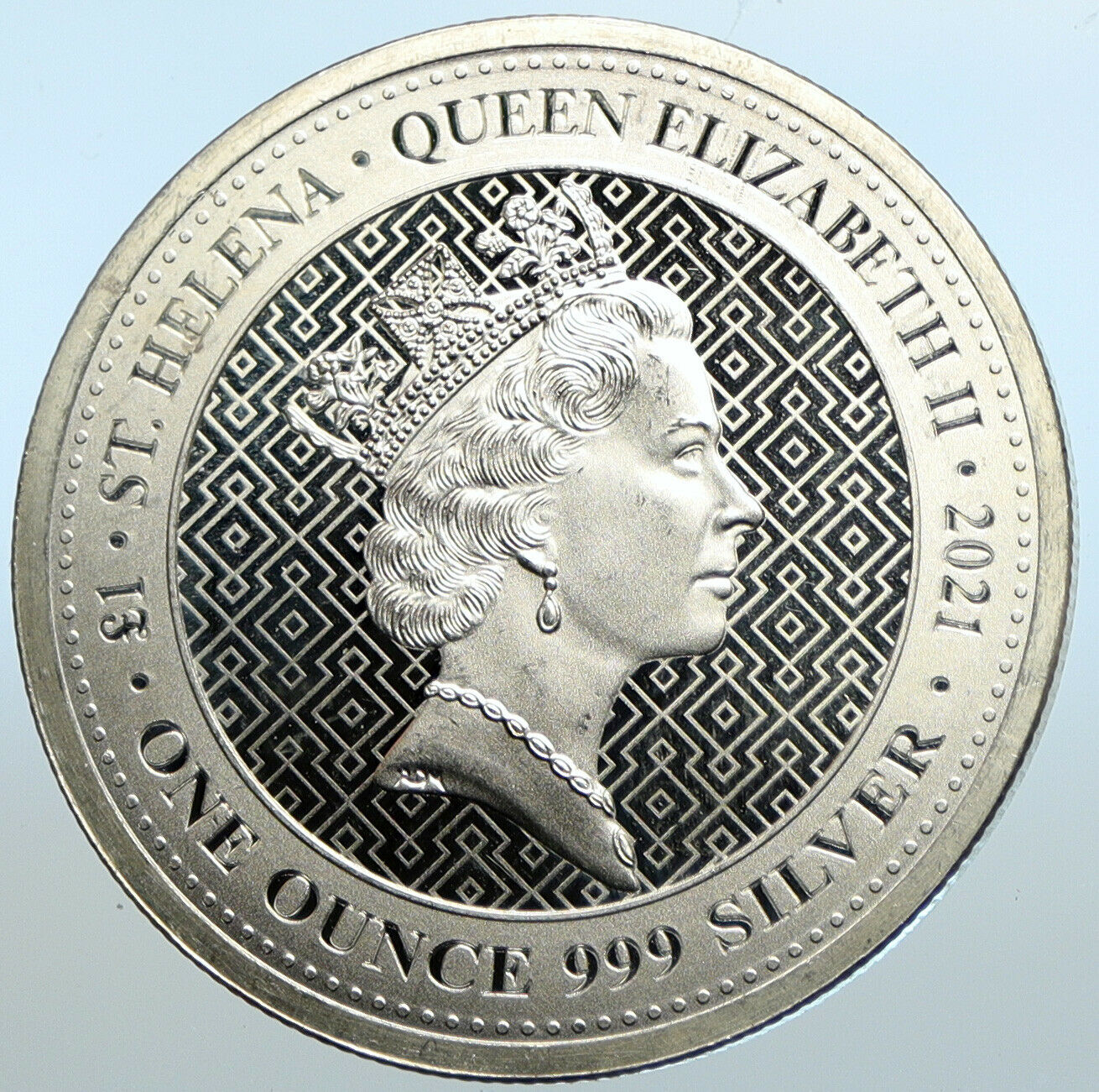 2021 SAINT HELENA United Kingdom ELIZABETH II Silver Pound Coin VICTORY i100678