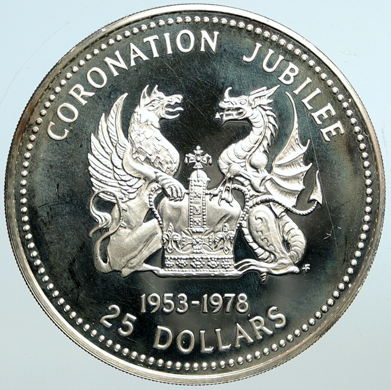 1978 British Virgin Islands CORONATION JUBILEE Old Proof Silver $25 Coin i101356