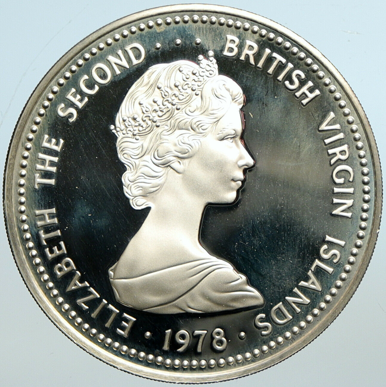 1978 British Virgin Islands CORONATION JUBILEE Old Proof Silver $25 Coin i101356