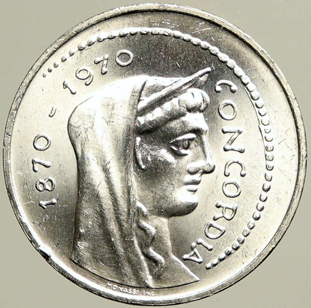 1970 ITALY Silver 1000 Lire ROME CAPITAL for 1000 Years OLD ITALIAN Coin i101433