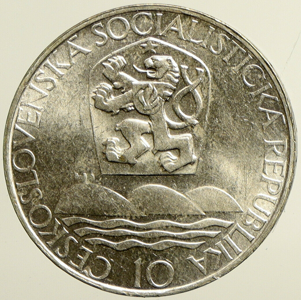 1967 CZECHOSLOVAKIA Bratislava University VINTAGE Silver 10 Korun Coin i101438