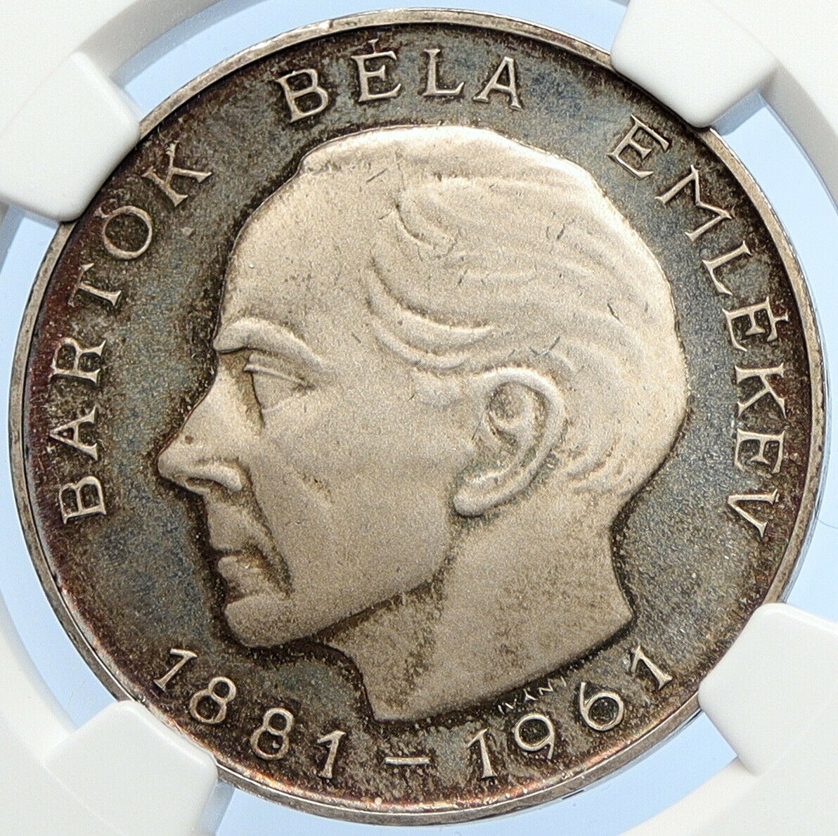 1961 HUNGARY Musician OPERA Bela Bartok Proof Silver 50 Forint Coin NGC i106063