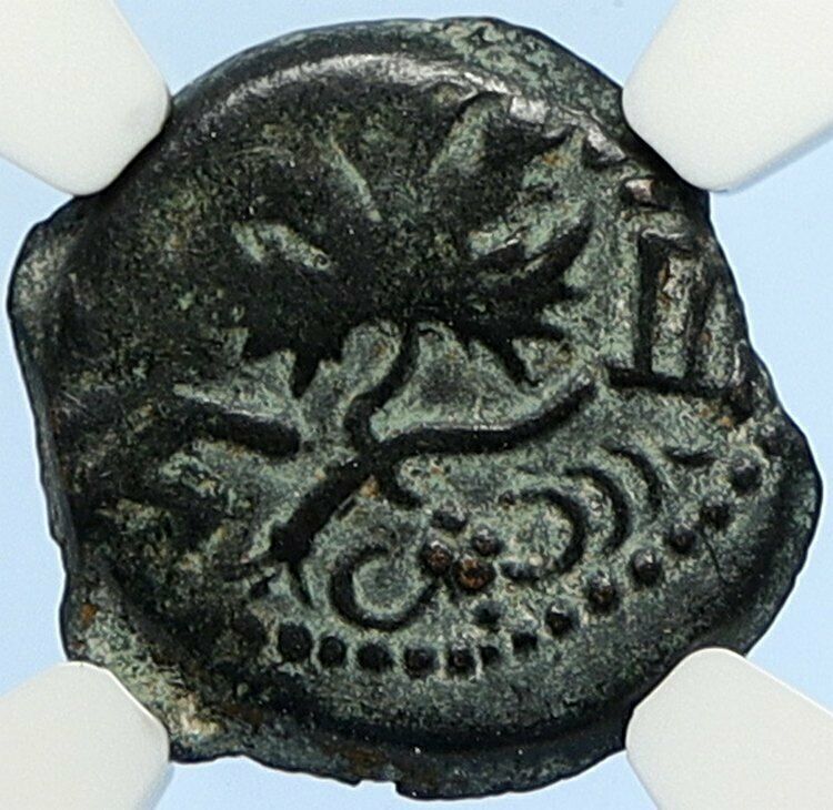 Authentic Ancient JEWISH WAR v ROMANS 67AD Historical JERUSALEM Coin NGC i106075