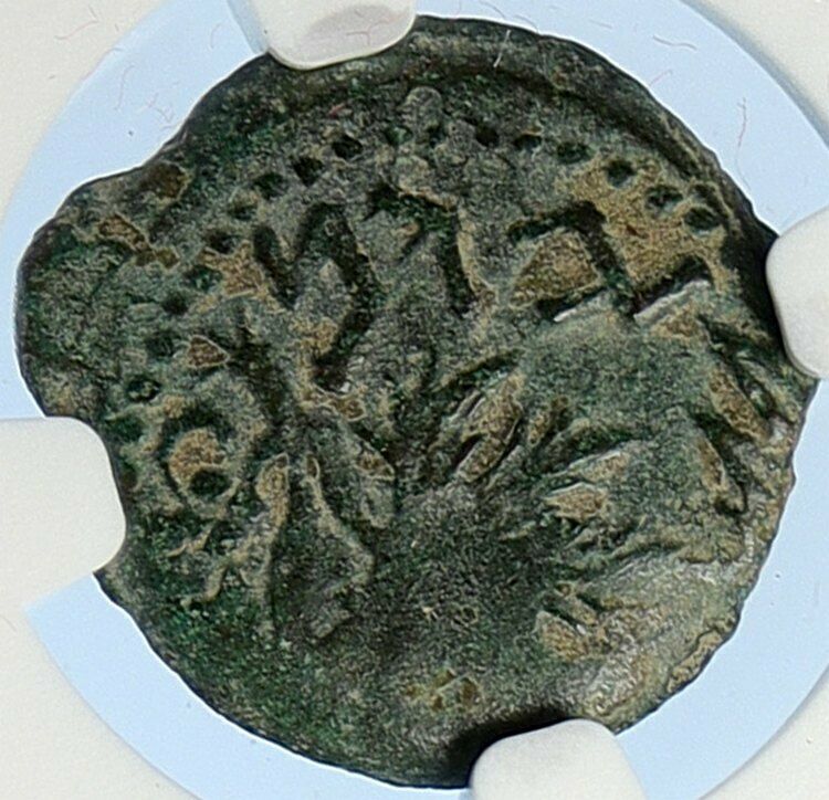 Authentic Ancient JEWISH WAR v ROMANS 67AD Historical JERUSALEM Coin NGC i106068