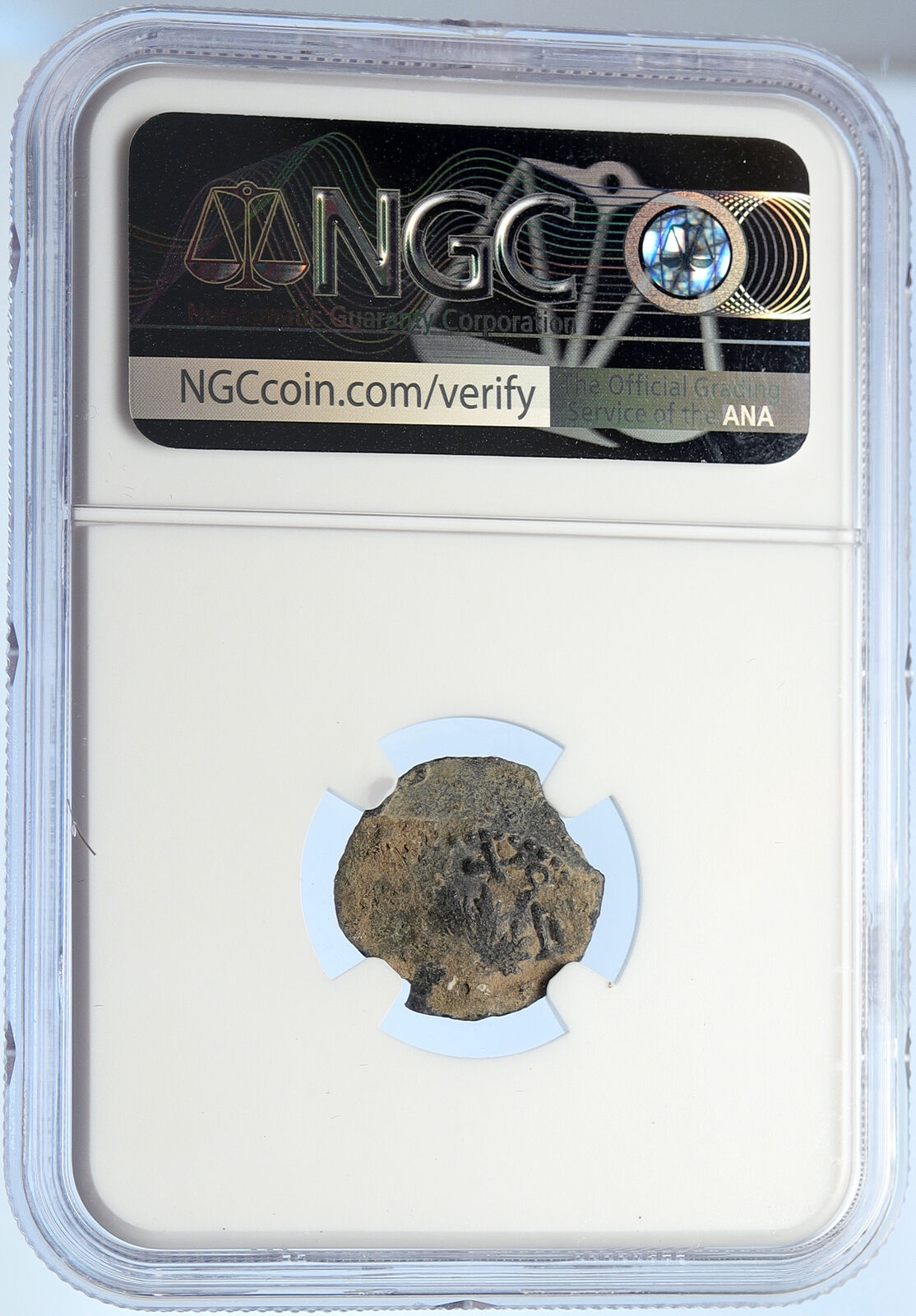 Authentic Ancient JEWISH WAR v ROMANS 67AD Historical JERUSALEM Coin NGC i106074