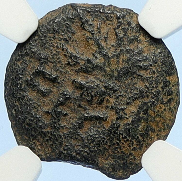 Authentic Ancient JEWISH WAR v ROMANS 67AD Historical JERUSALEM Coin NGC i106078