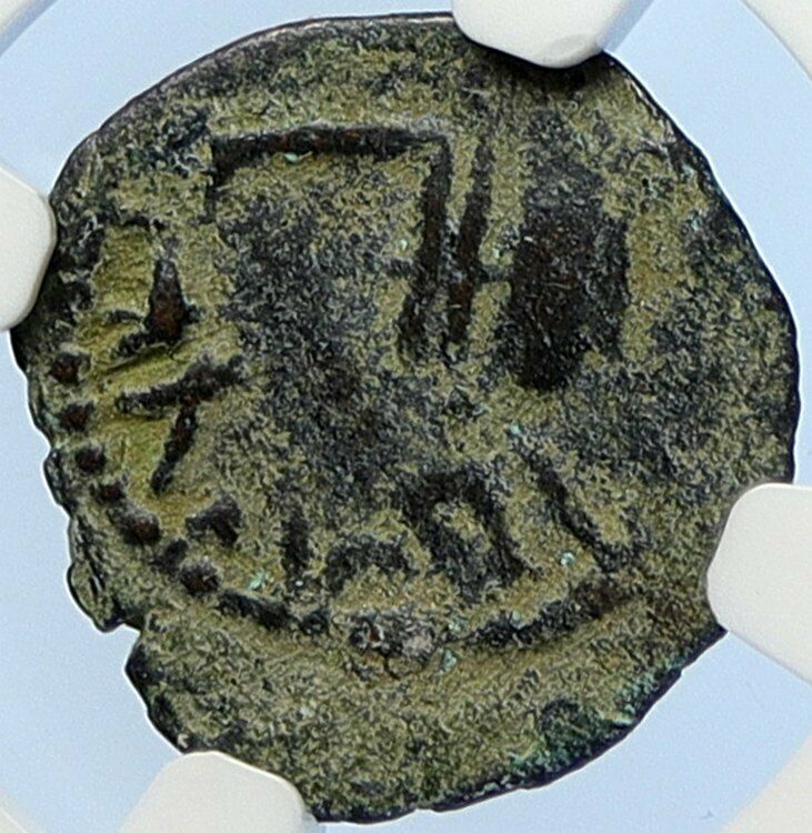 PONTIUS PILATE Tiberius Jerusalem JESUS CHRIST TRIAL Old Roman Coin NGC i106122