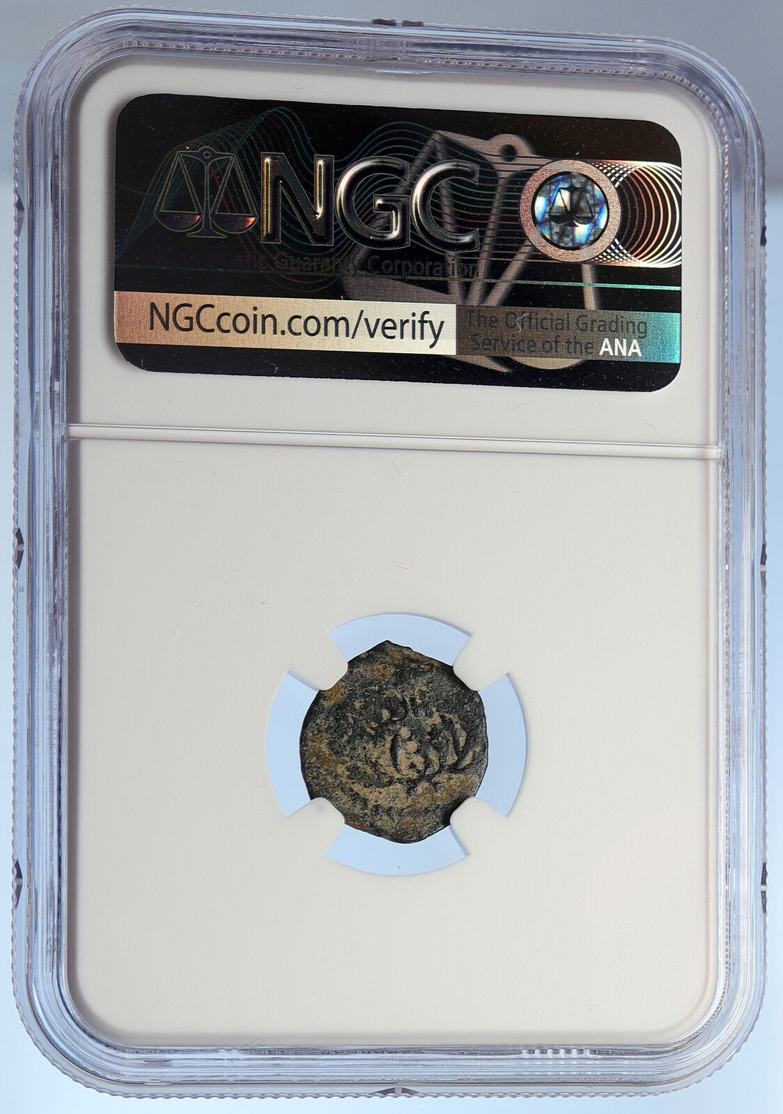 PONTIUS PILATE Tiberius Jerusalem JESUS CHRIST TRIAL Old Roman Coin NGC i106101