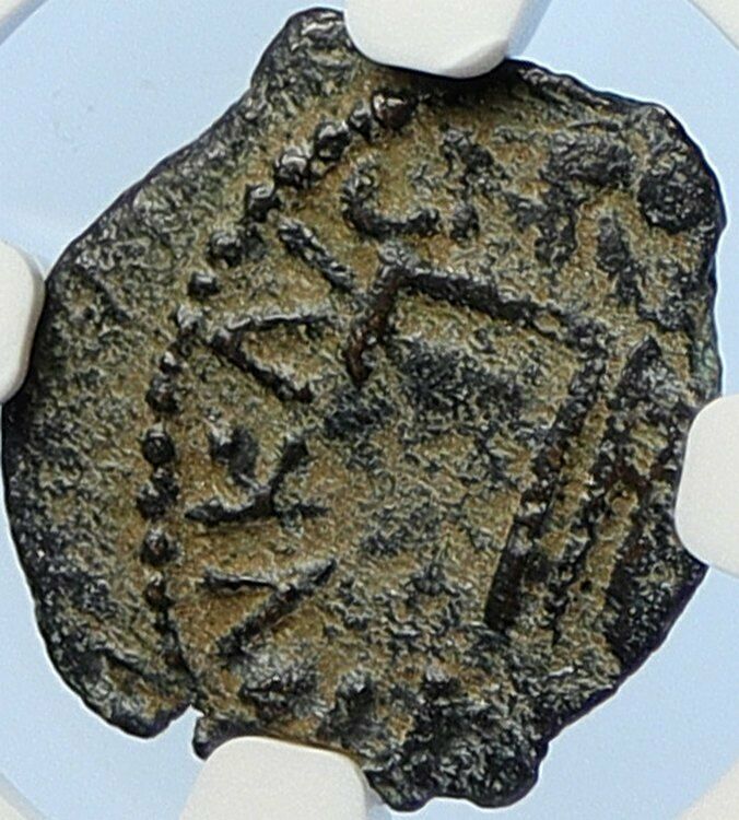 PONTIUS PILATE Tiberius Jerusalem JESUS CHRIST TRIAL Old Roman Coin NGC i106125