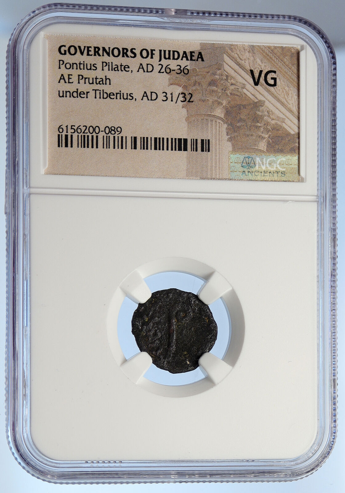 PONTIUS PILATE Tiberius Jerusalem JESUS CHRIST TRIAL Old Roman Coin NGC i106104