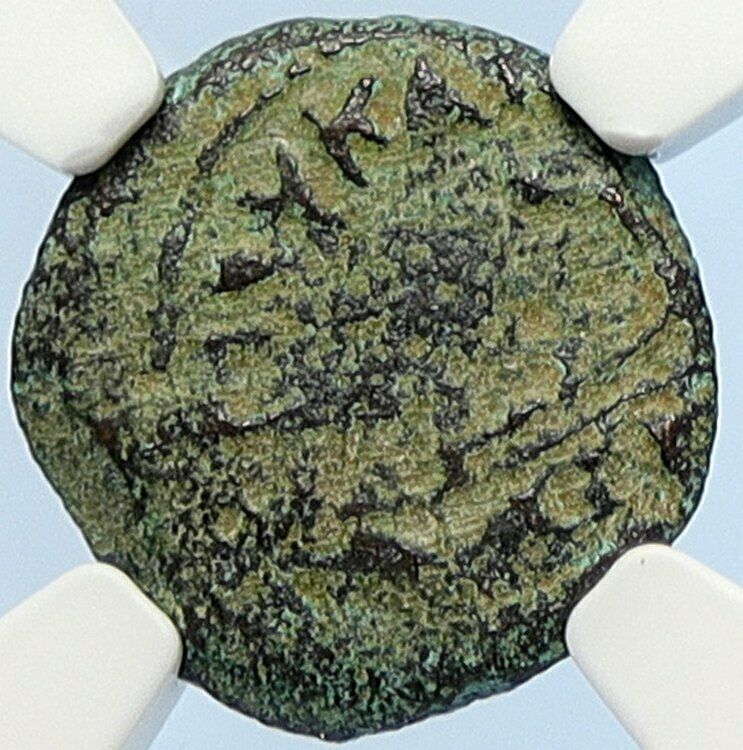 PONTIUS PILATE Tiberius Jerusalem JESUS CHRIST TRIAL Old Roman Coin NGC i106151