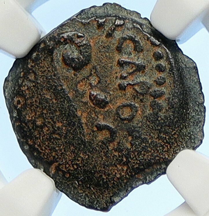 PONTIUS PILATE Tiberius Jerusalem JESUS CHRIST TRIAL Old Roman Coin NGC i106189