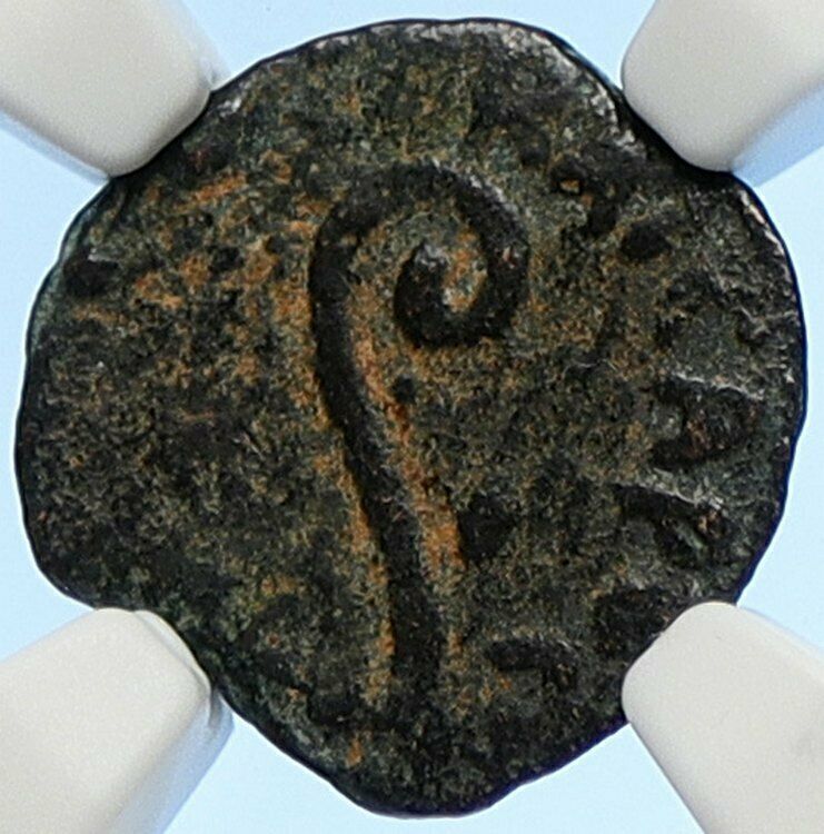 PONTIUS PILATE Tiberius Jerusalem JESUS CHRIST TRIAL Old Roman Coin NGC i106186