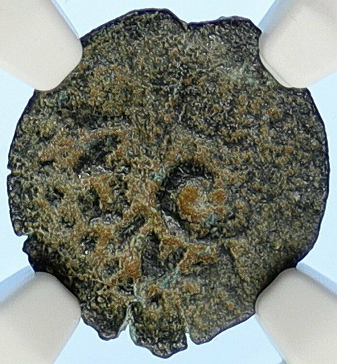 PONTIUS PILATE Tiberius Jerusalem JESUS CHRIST TRIAL Old Roman Coin NGC i106202