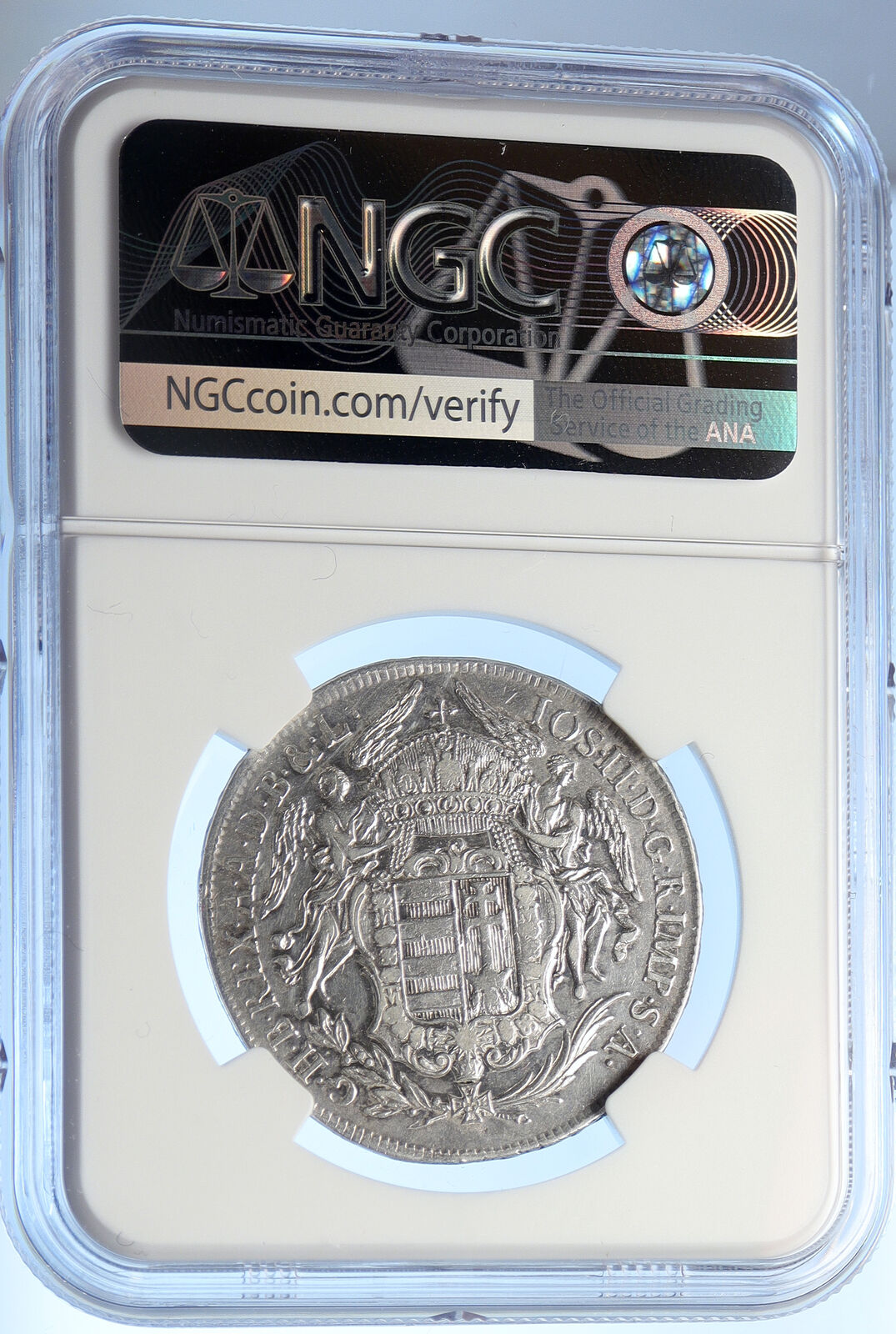 1783 HUNGARY King Joseph II MADONNA JESUS Silver 1/2 Half Taler Coin NGC i106219