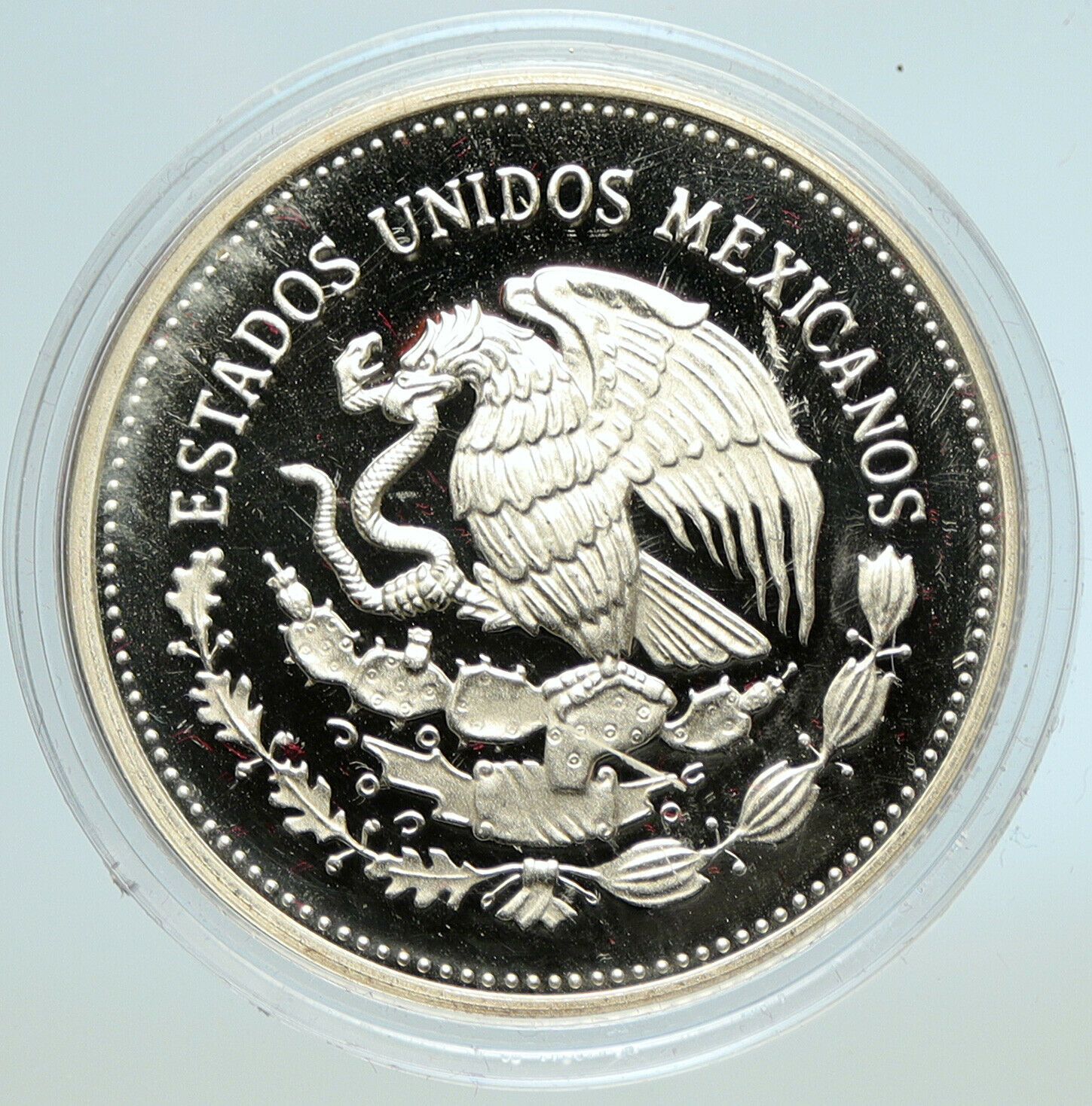 1985 MEXICO FIFA World Cup 1986 Football Soccer Proof Silver $100 Coin i105603