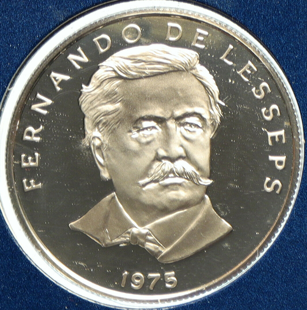 1975 PANAMA Fernando de Lesseps France SUEZ CANAL PRF 50 Centesimos Coin i104900