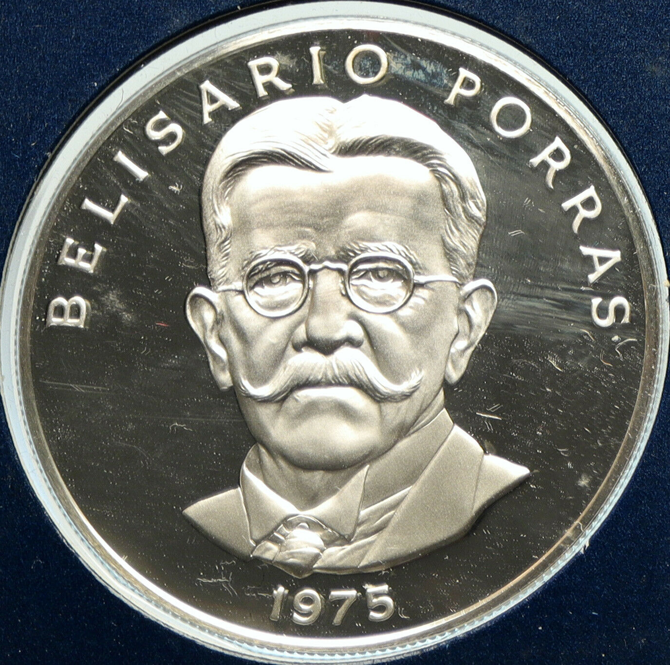 1975 PANAMA President Belisario Porras Politics PROOF SILVER 5 Balb Coin i104897