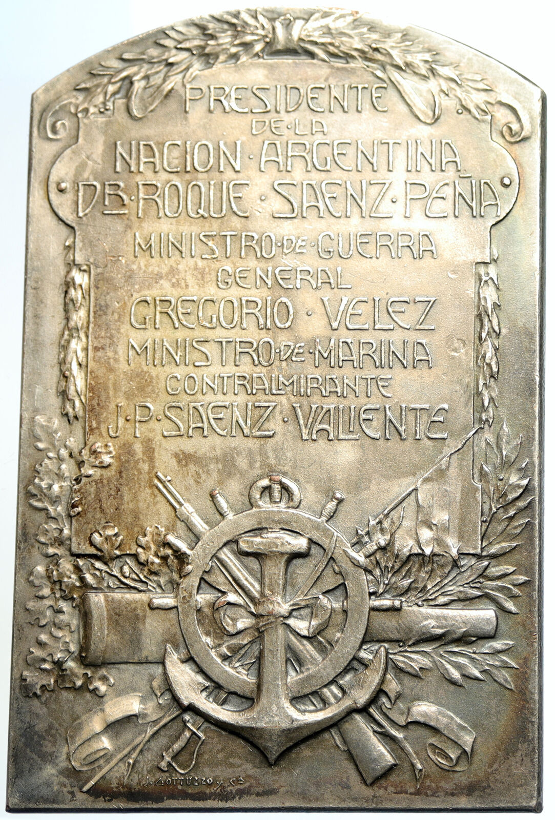 1911 ARGENTINA General President DOMINGO FAUSTINO SARMIENTO Old Medal i105538