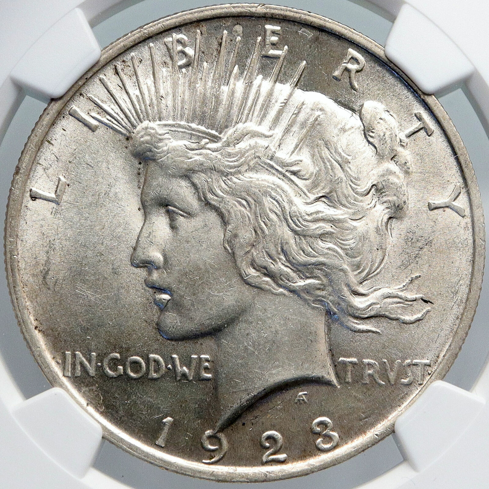 1923 US Silver PEACE DOLLAR Large United States Coin LIBERTY & EAGLE NGC i89188