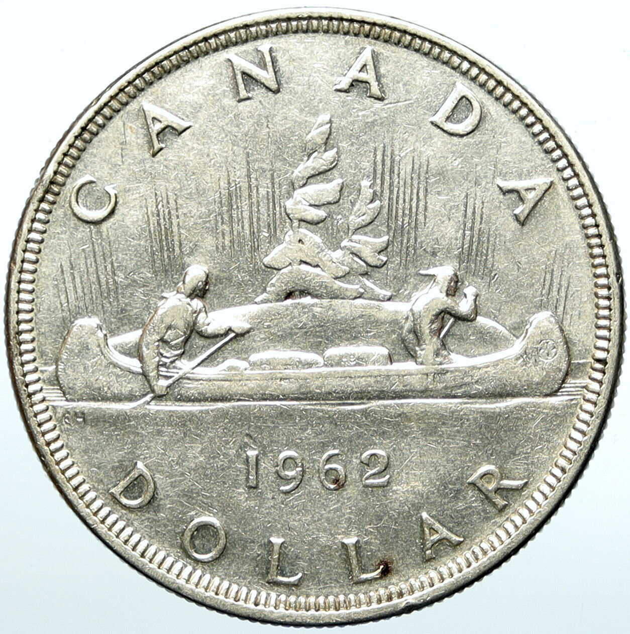 1962 CANADA w UK Queen Elizabeth II VINTAGE Voyagers Silver Dollar Coin i100931