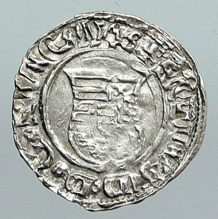 1528-58 HUNGARY King Ferdinand MADONNA & CHILD ANTIQUE Silver Denar Coin i90558