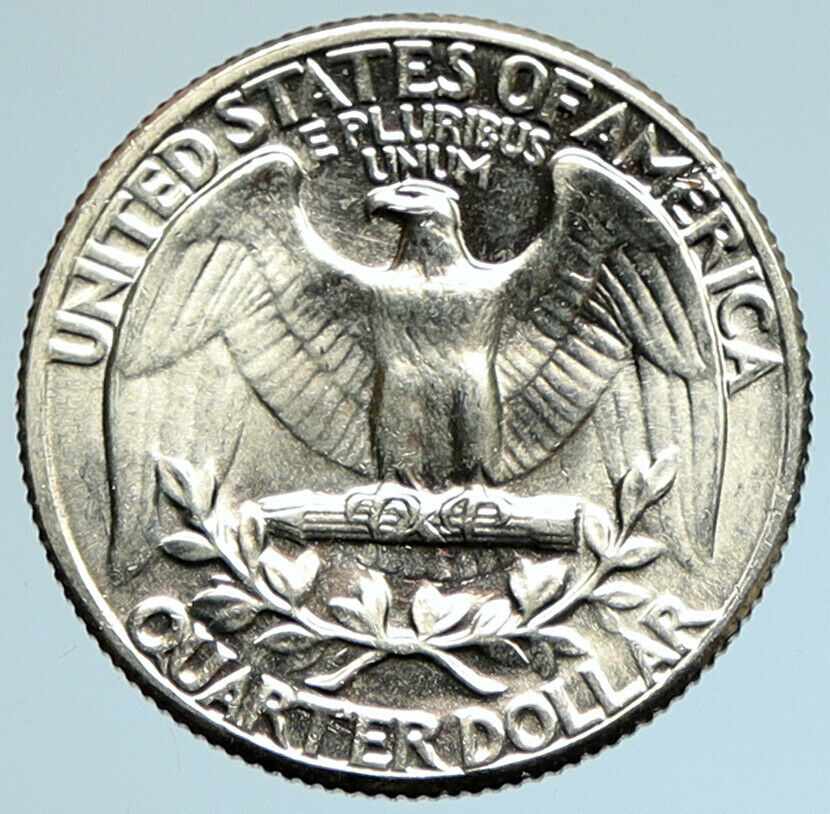 1963 P UNITED STATES USA President Washington OLD BU Silver Quarter Coin i105568