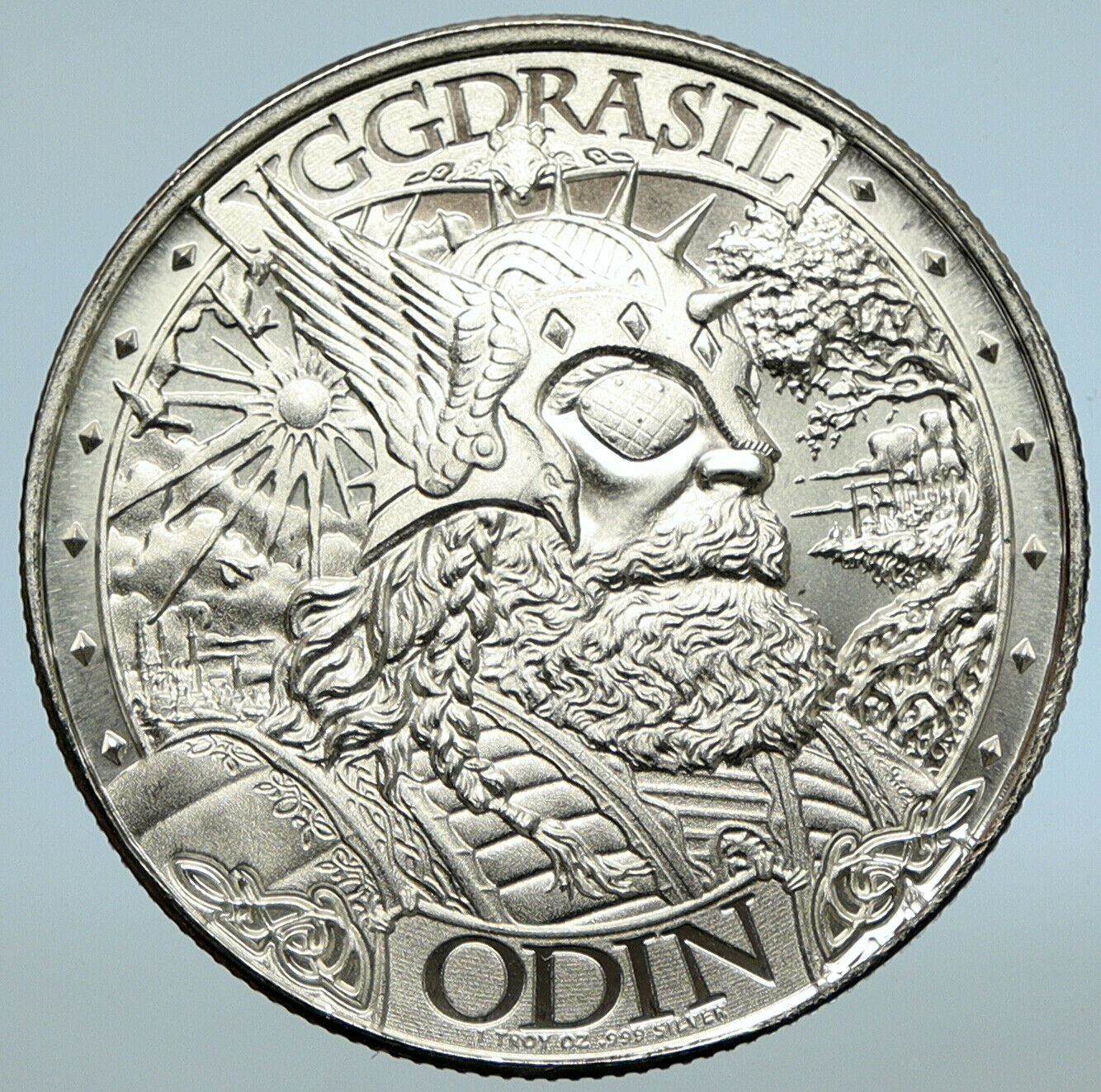 2000-2020 UNITED STATES Odin Bifrost City of ASGARD 1 OZ Silver Medal i105557