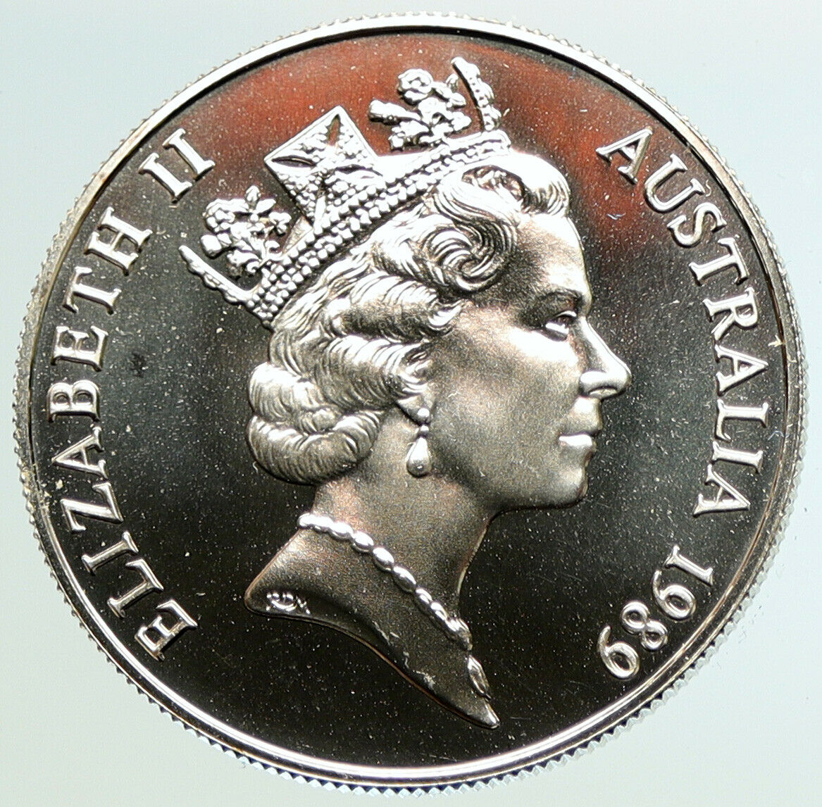 1989 AUSTRALIA UK Queen Elizabeth II Queensland Proof Silver $10 Coin i104878