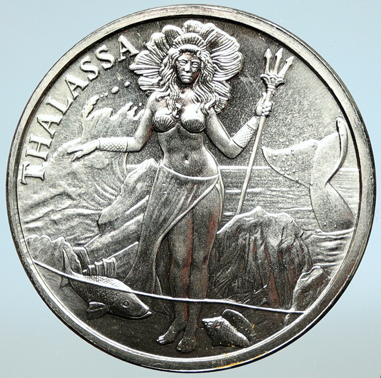 2000-2020 UNITED STATES Trident THALASSA Sea Goddess 1 OZ Silver Medal i105556