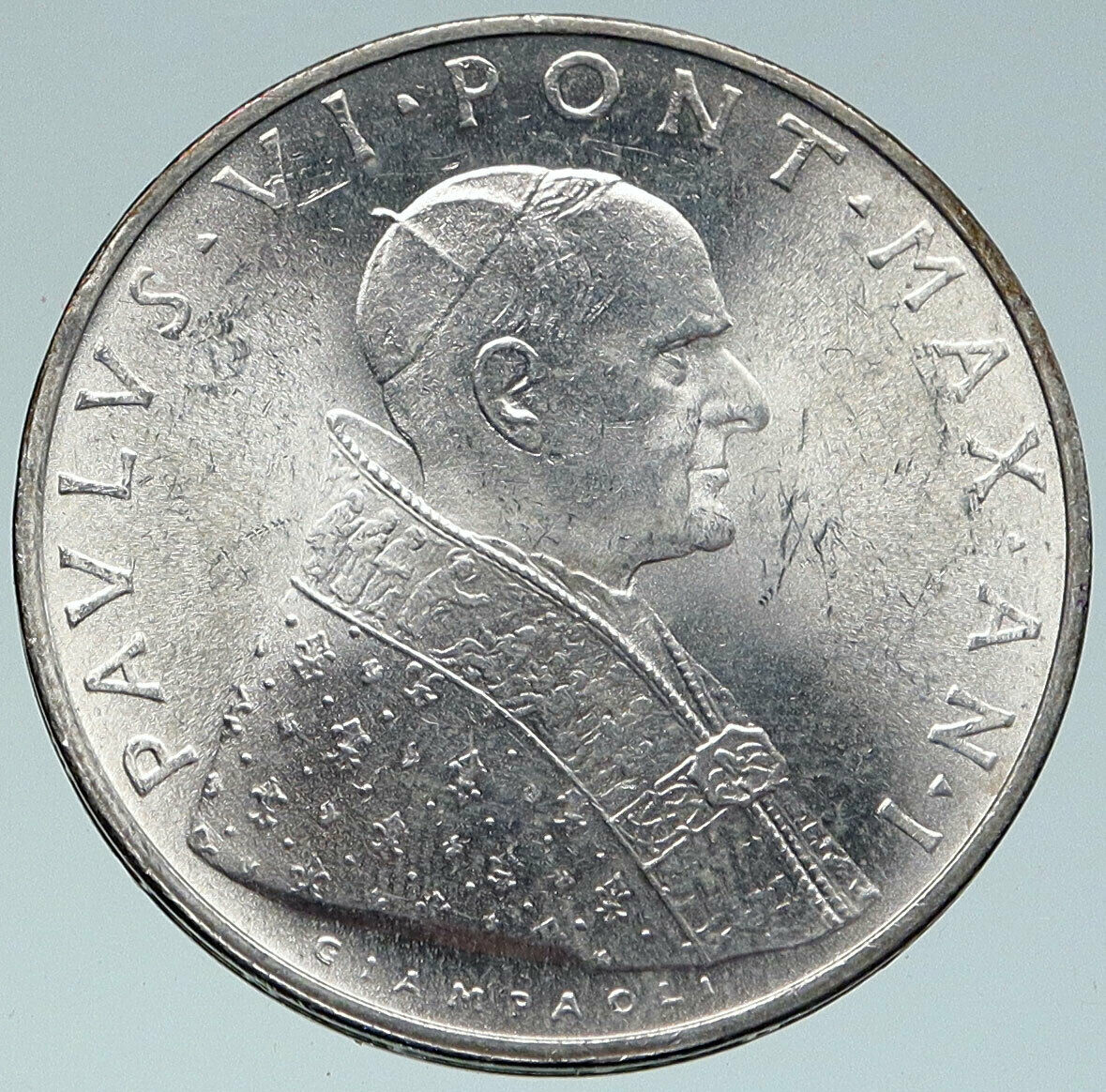 1963 VATICAN City POPE PAUL VI 0.29oz Silver 500 Lire Italian Italy Coin i86323