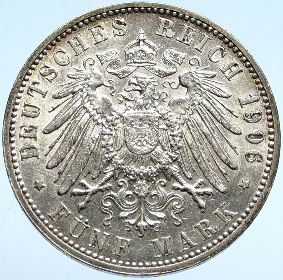 1906 GERMANY GERMAN STATE BADEN Friedrich I Wedding ANTIQUE Silver Coin i99576