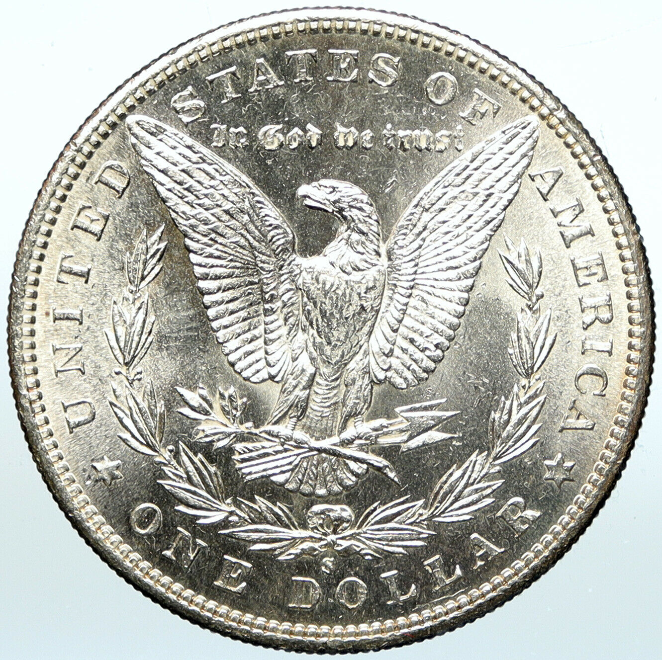 1881 S UNITED STATES of AMERICA US Old SILVER Morgan Dollar Coin EAGLE i100962