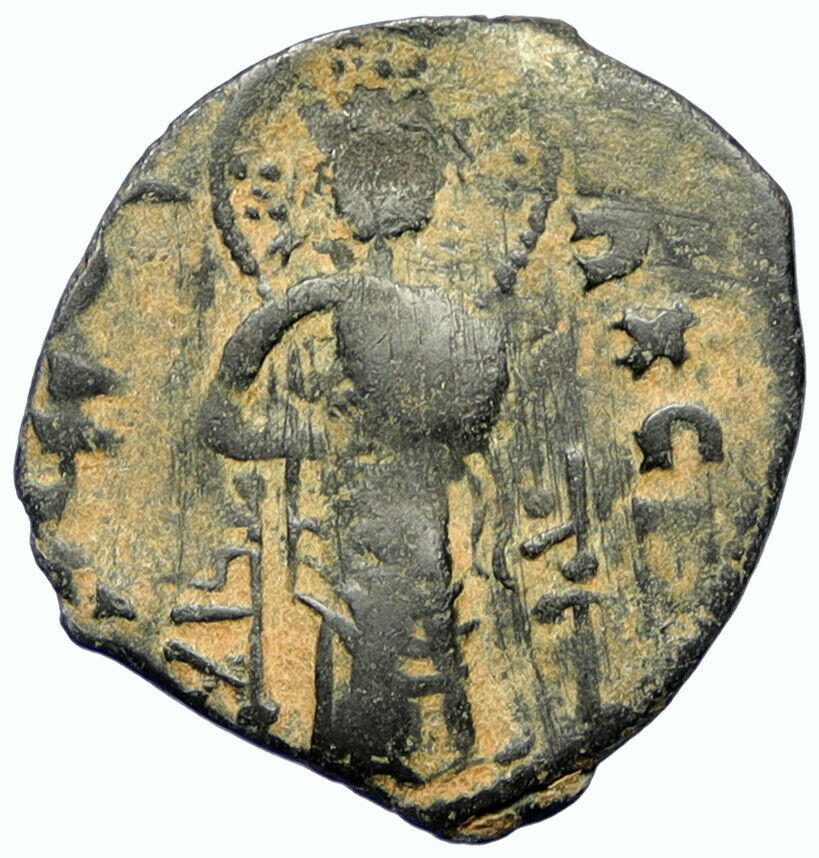 1146AD ARAB BYZANTINE Zangid Atabegs JESUS CHRIST Ancient ISLAMIC Coin i100524