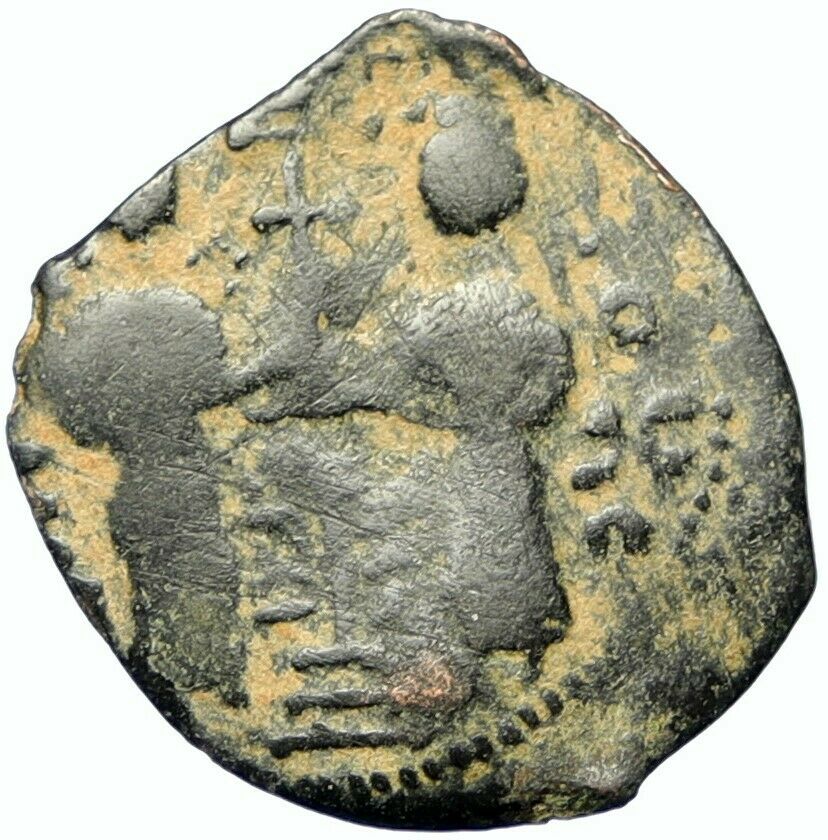 1146AD ARAB BYZANTINE Zangid Atabegs JESUS CHRIST Ancient ISLAMIC Coin i100524