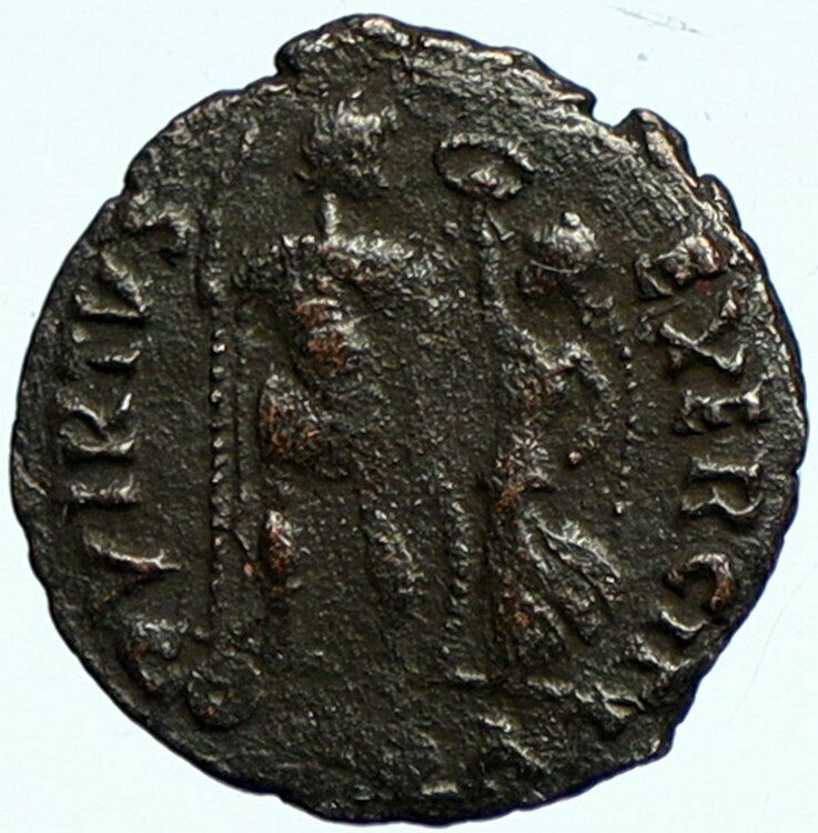 ARCADIUS Crowned by Victory CONSTANTINOPLE Authentic Ancient Roman Coin i101812