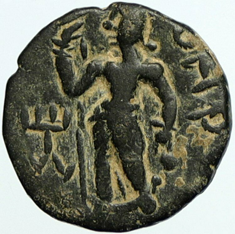 KANISHKA I Kushan Empire North INDIA Ancient Authentic Greek Coin SHIVA i101267