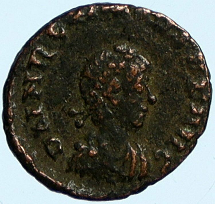 ARCADIUS Authentic 383AD Ancient OLD Roman Coin VICTORY Wreath VOT V i101820