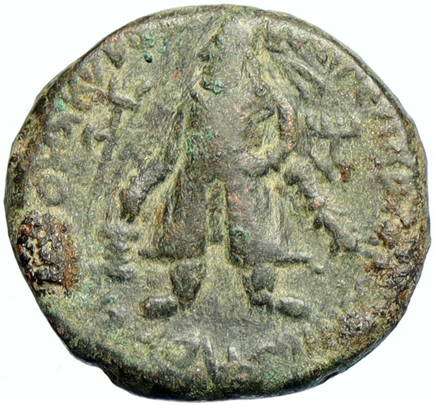 VIMA KADPHISES Kushan Empire North INDIA Ancient Greek Coin BULL SHIVA i101275