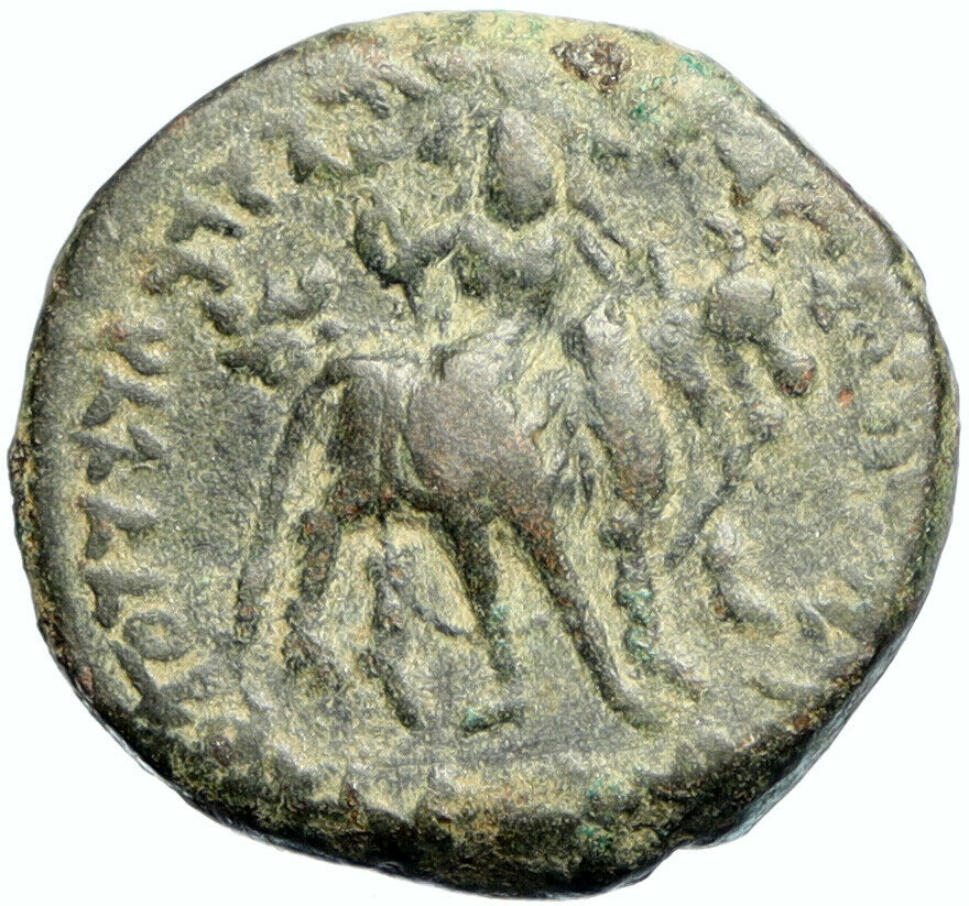 VIMA KADPHISES Kushan Empire North INDIA Ancient Greek Coin BULL SHIVA i101275